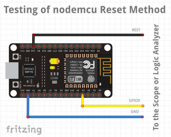 Sample circuit to check nodemcu reset method